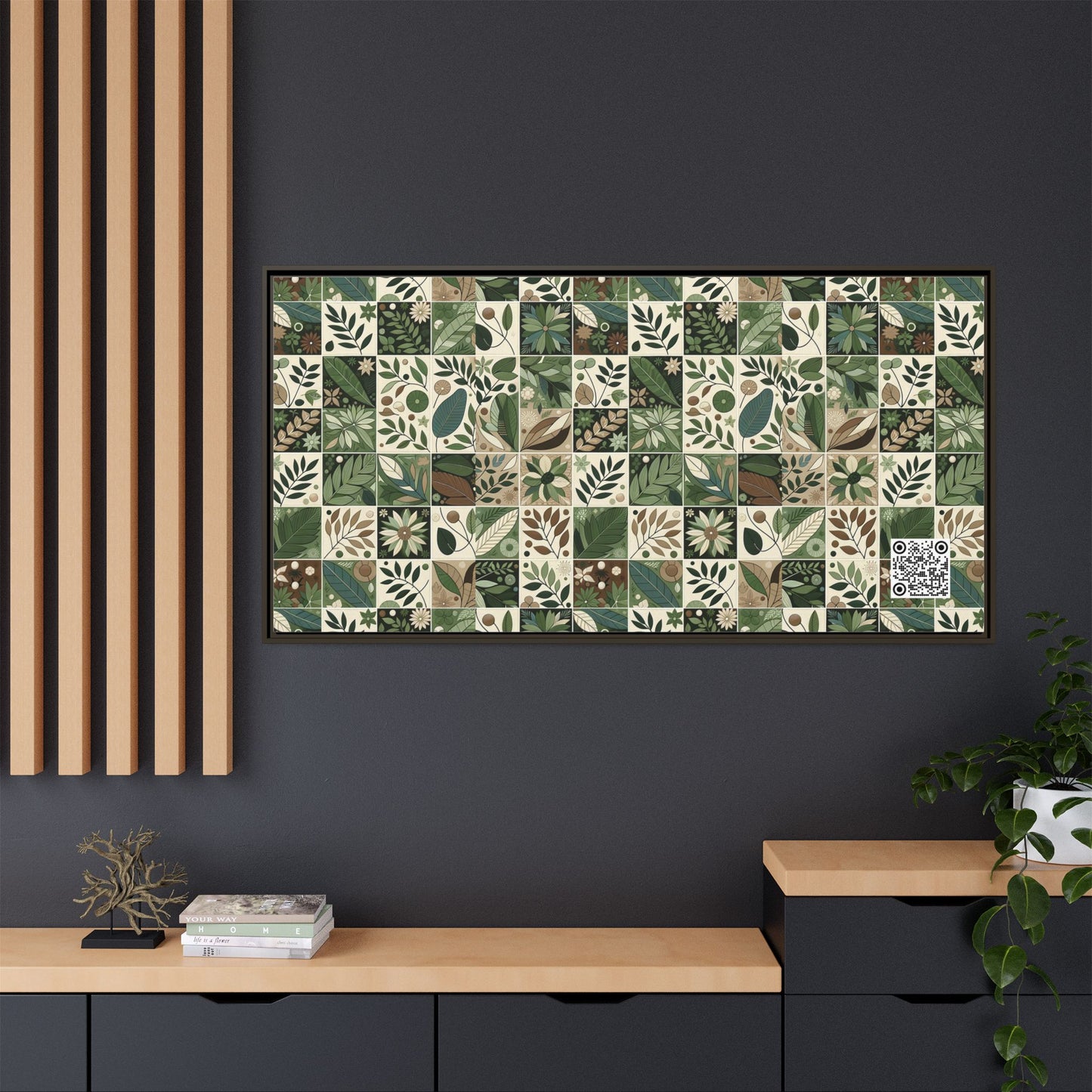 Streetwear Sustainability Environmentally Conscious Streetwear with a Natural Aesthetic Matte Canvas, Framed (multi-color) - 8404 Design-57 B