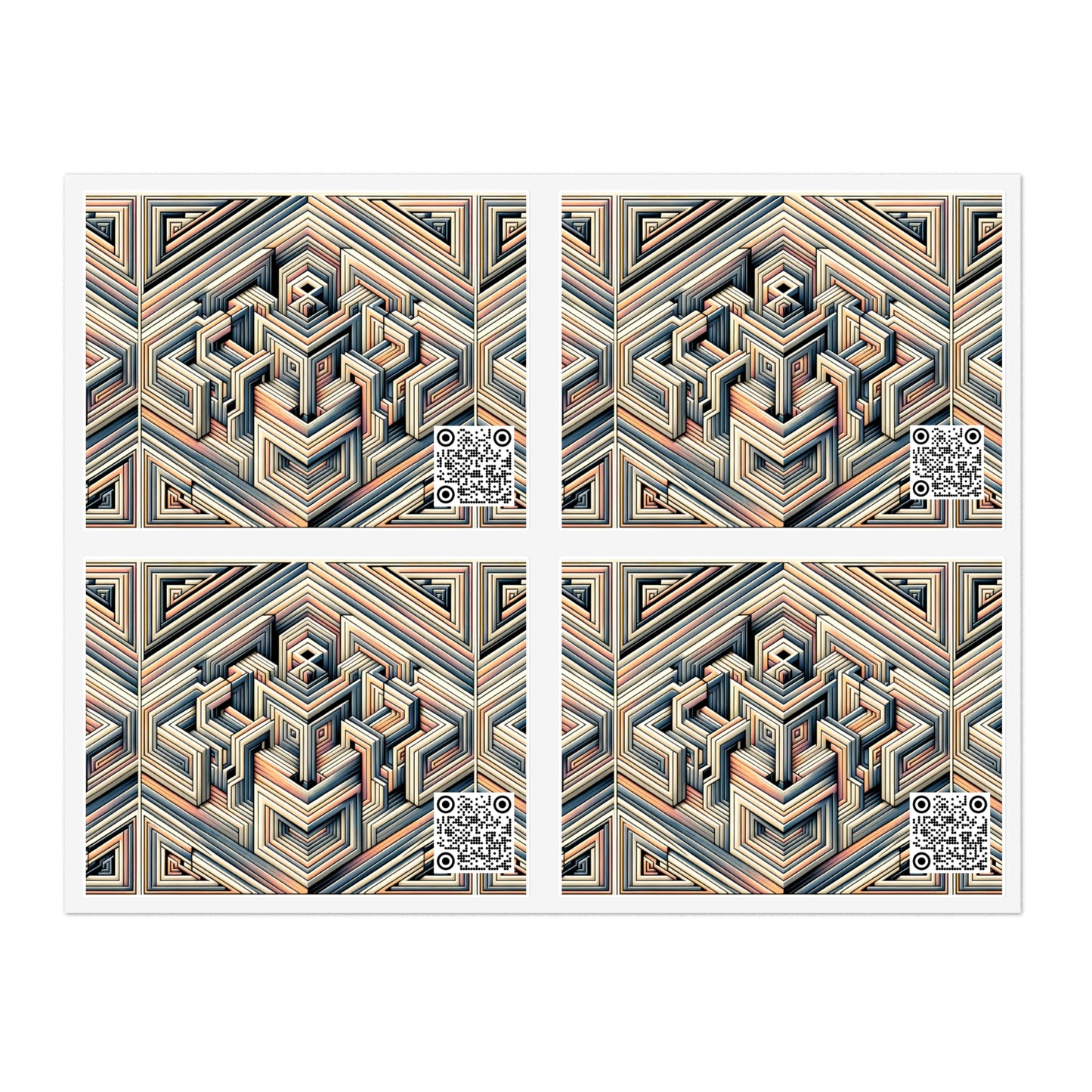 Tech Illusion Graphics Futuristic Artistry Sticker Sheet - 8404 Design-52