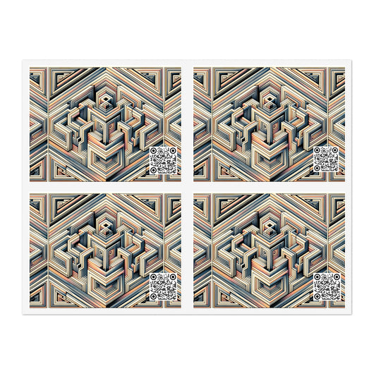 Tech Illusion Graphics Futuristic Artistry Sticker Sheet - 8404 Design-52