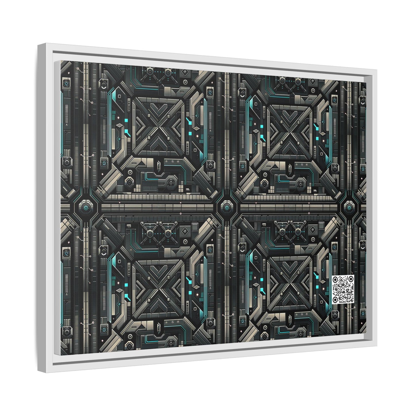 Tech Noir Futuristic Tech Aesthetic with a Dark Twist Matte Canvas, Framed (multi-color) - 8404 Design-59 A