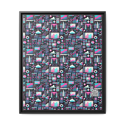 Digital Rebellion Youthful Streetwear with a Rebellious Digital Twist Matte Canvas, Framed (multi-color) - 8404 Design-71 B