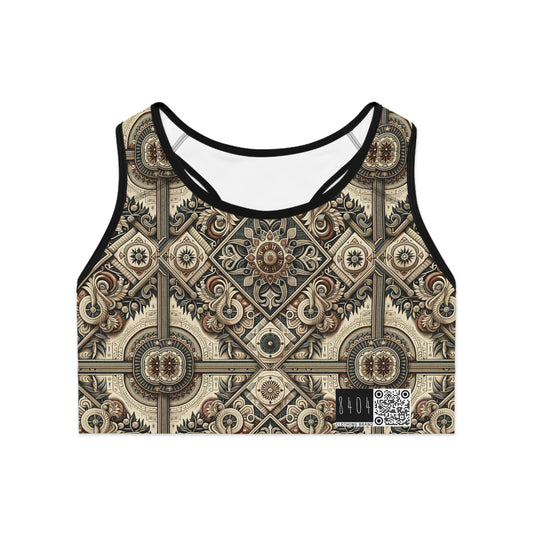 Graphic Workwear Capsule Artisanal Workwear Fusion Sports Bra - 8404 Design-61