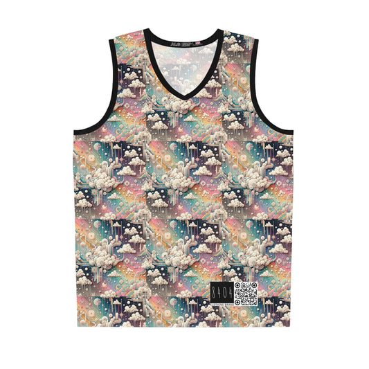 Digital Dreamland Whimsical and Nostalgic Streetwear With a Digital Twist Basketball Jersey - 8404 Design-52