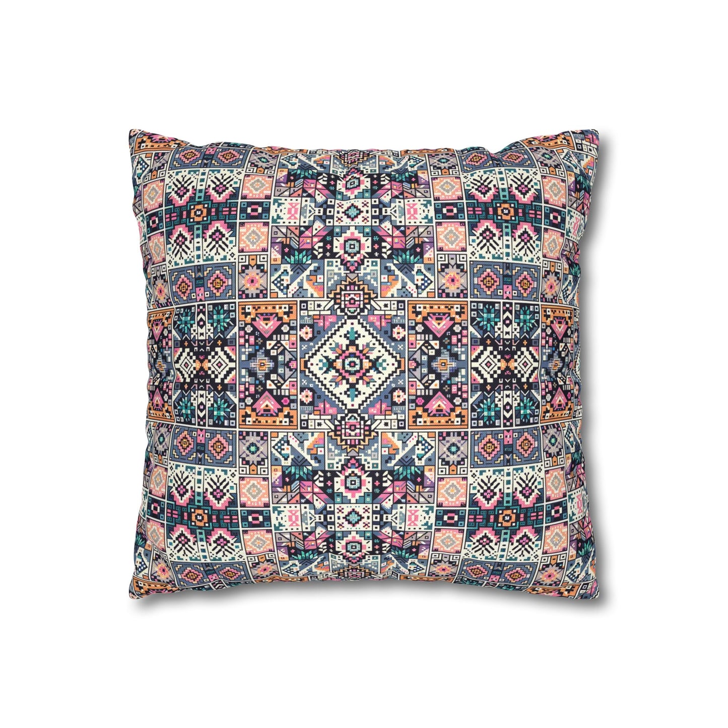 Spun Polyester Square Pillowcase - 8404 Design-02