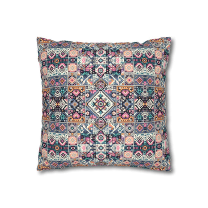 Spun Polyester Square Pillowcase - 8404 Design-02