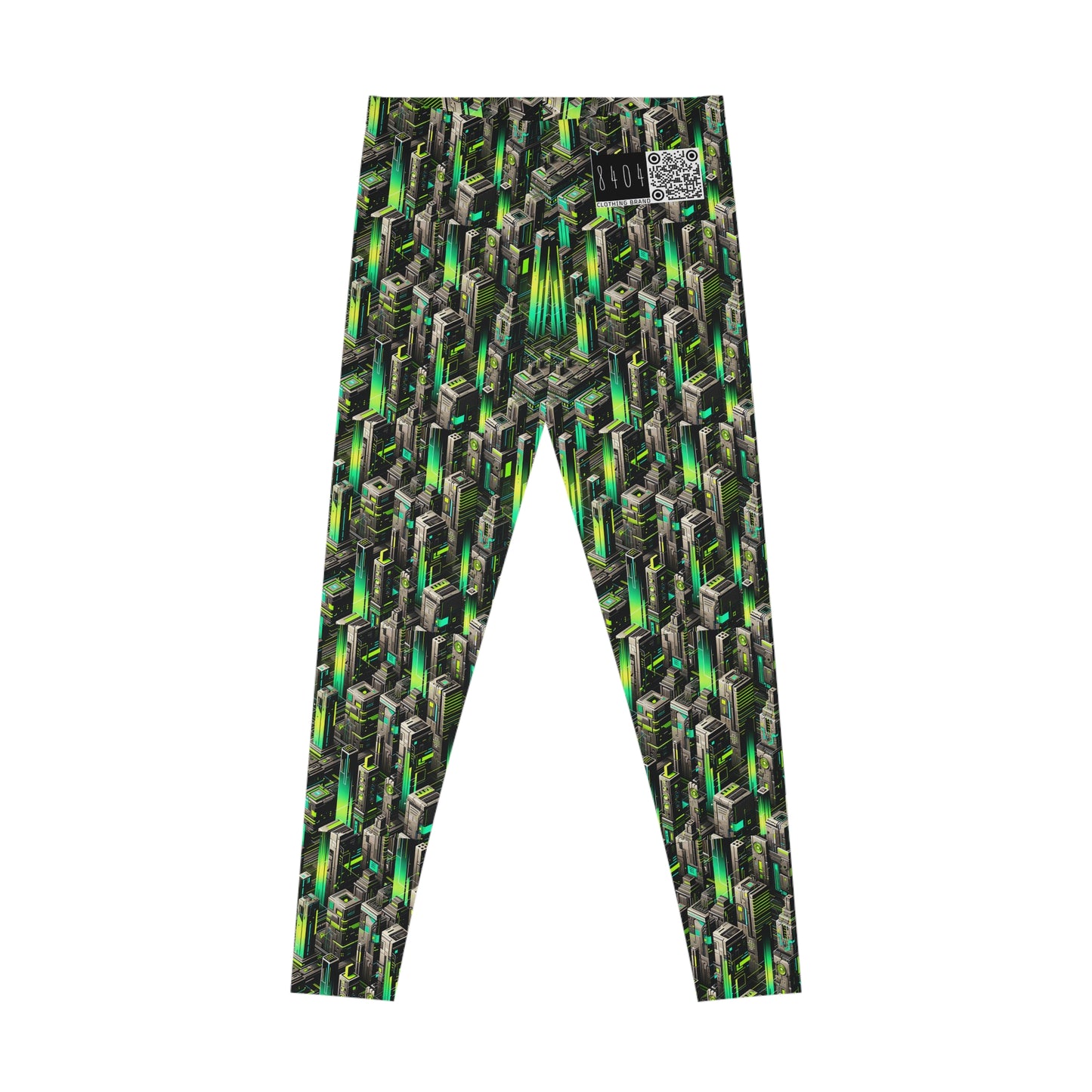 Digital Rebellion Tech-Forward Streetwear Stretch Leggings - 8404 Design-63