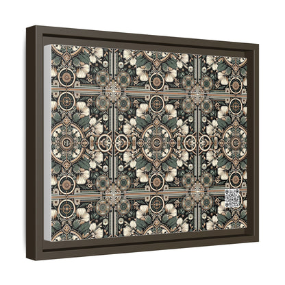 Cyber Garden Party Tech Garden Extravaganza Matte Canvas, Framed (multi-Color) - 8404 Design-66 A