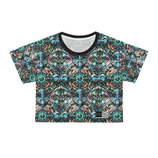 Tech-Infused Futurism Futuristic Tech Crop Tee - 8404 Design-53