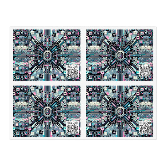 Digital Renaissance Tech-Forward Maximalism Sticker Sheets - 8404 Design-44