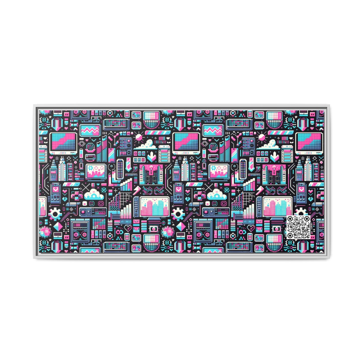 Digital Rebellion Youthful Streetwear with a Rebellious Digital Twist Matte Canvas, Framed (multi-color) - 8404 Design-71 B