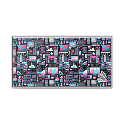 Digital Rebellion Youthful Streetwear with a Rebellious Digital Twist Matte Canvas, Framed (multi-color) - 8404 Design-71 B