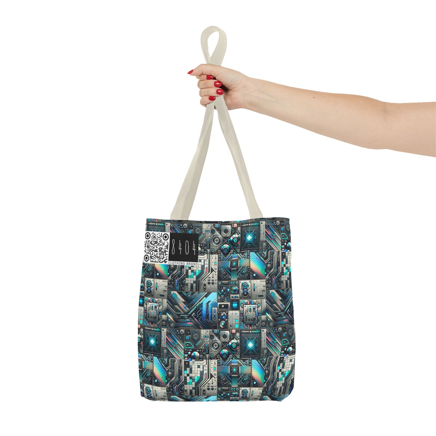 Tech-Infused Futurism Sleek Tech Edge Tote Bag - 8404 Design-48