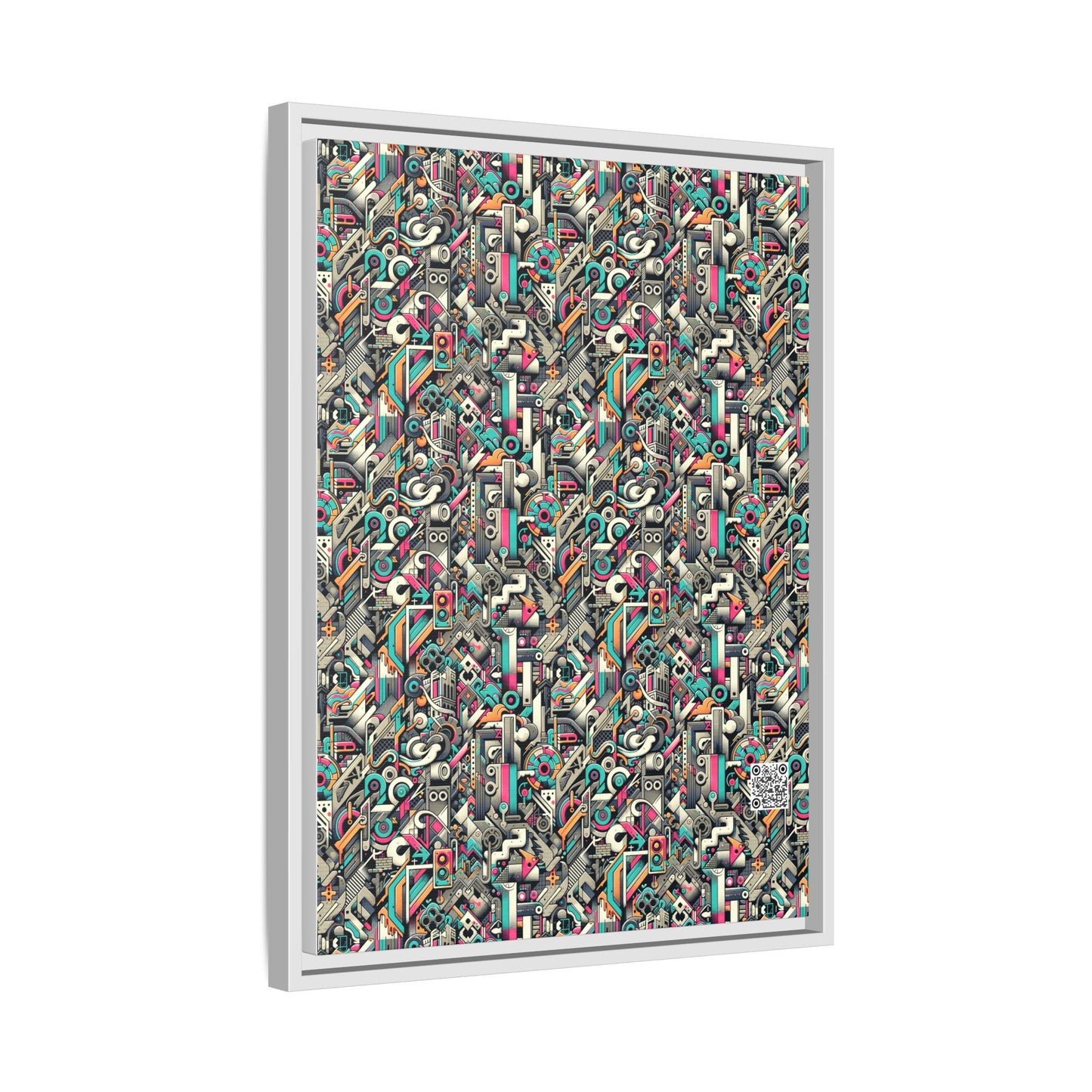 Digital Street Art Urban Street Style Matte Canvas, Framed (multi-color) - 8404 Design-74 A