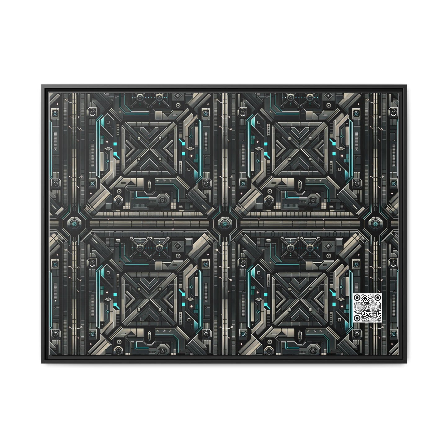 Tech Noir Futuristic Tech Aesthetic with a Dark Twist Matte Canvas, Framed (multi-color) - 8404 Design-59 A