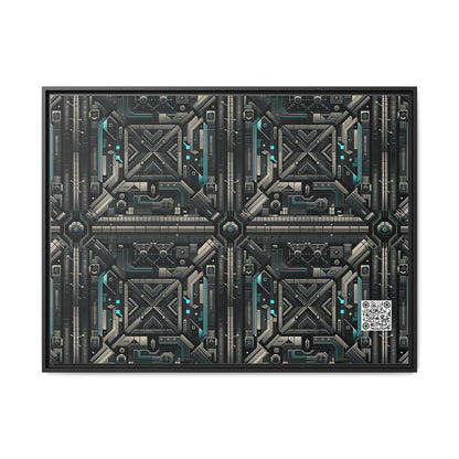 Tech Noir Futuristic Tech Aesthetic with a Dark Twist Matte Canvas, Framed (multi-color) - 8404 Design-59 A
