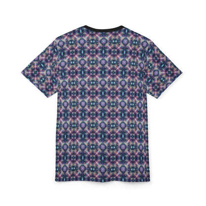 Iridescent Tech Fusion Tech-Forward Streetwear Unisex Cut & Sew Tee - 8404 Design-61