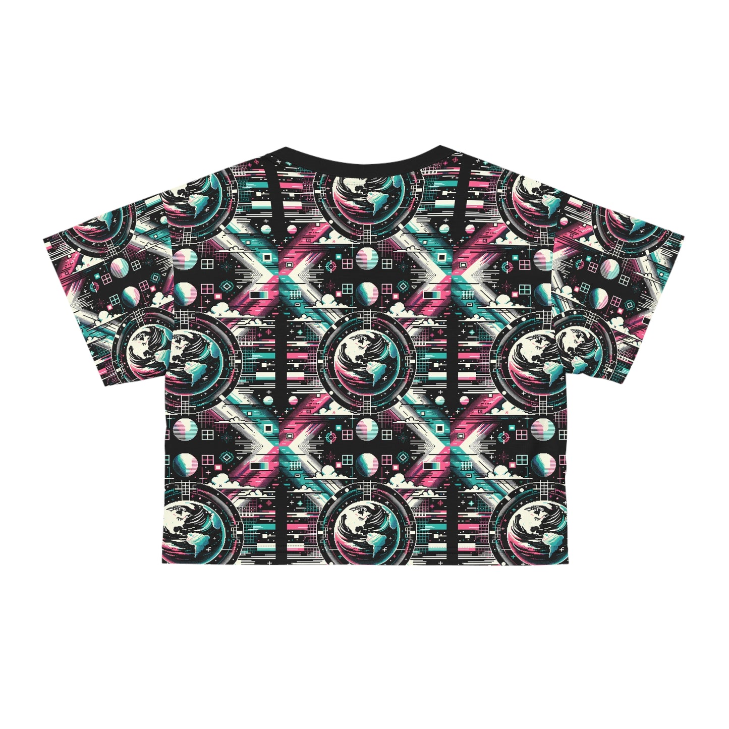 Digital Artistry Digital-native Streetwear Crop Tee - 8404 Design-62