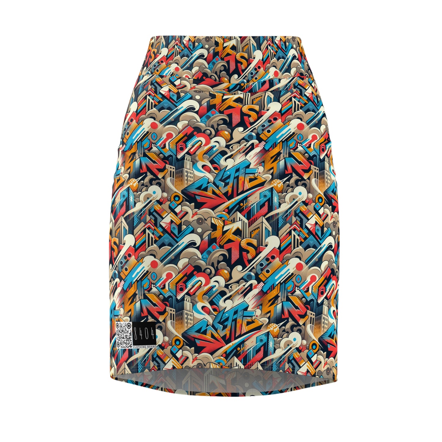 Neo-Traditional Street Art Modern Street Art Fusion Women's Pencil Skirt - 8404 Design-44