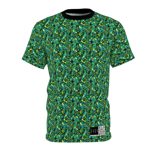 Tech-Infused Neon Tech-Forward Streetwear Unisex Cut & Sew Tee - 8404 Design-61