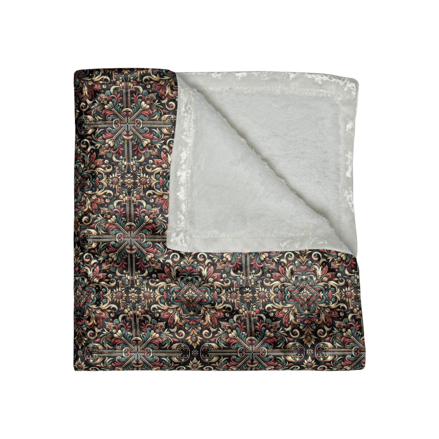 Streetwear Renaissance Artistic Clash of Old and New Crushed Velvet Blanket - 8404 Design-46