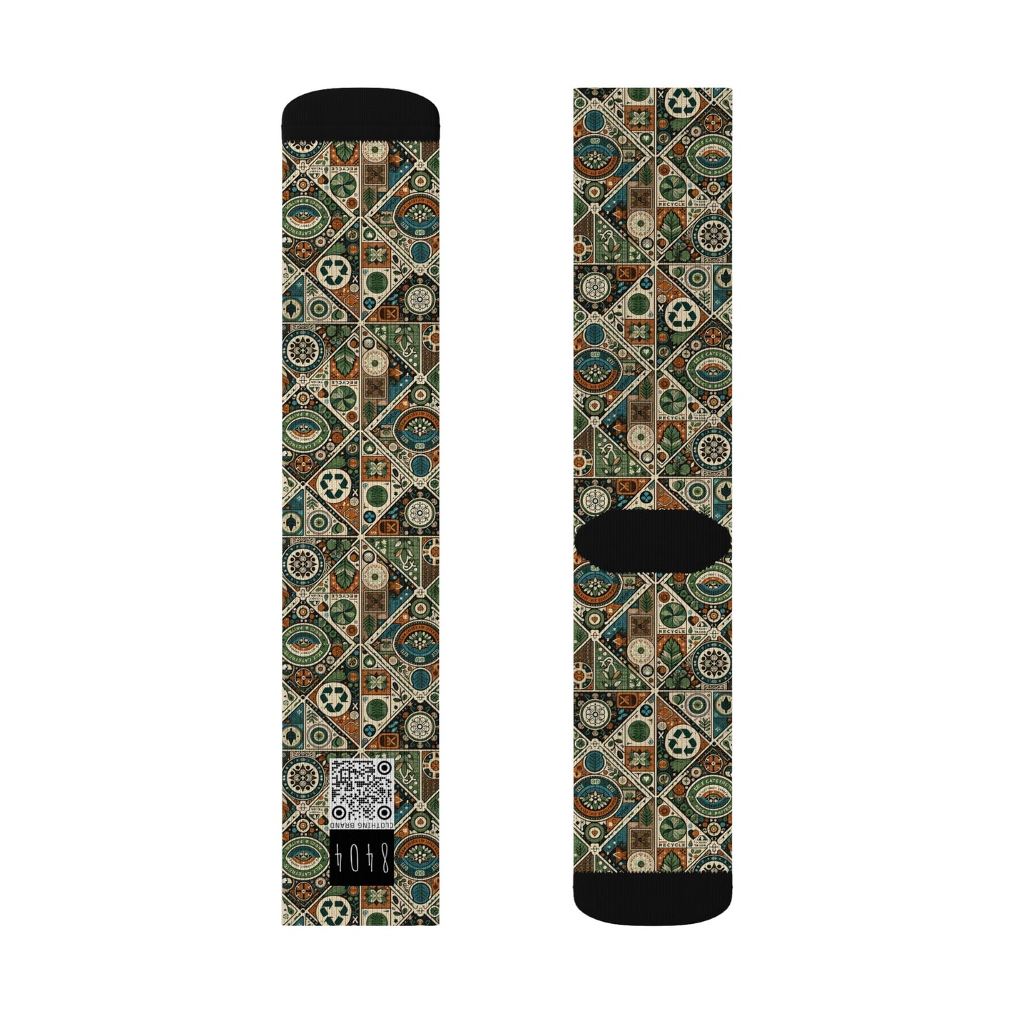 Sustainable Streetwear Sustainability-conscious Urban Style Sublimation Socks - 8404 Design-67