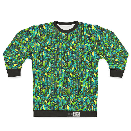 Tech-Infused Neon Tech-Forward Streetwear Sweatshirt - 8404 Design-61