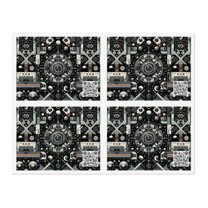 Tech-Inspired Graphic Tees Tech-Forward Streetwear Sticker Sheets - 8404 Design-64