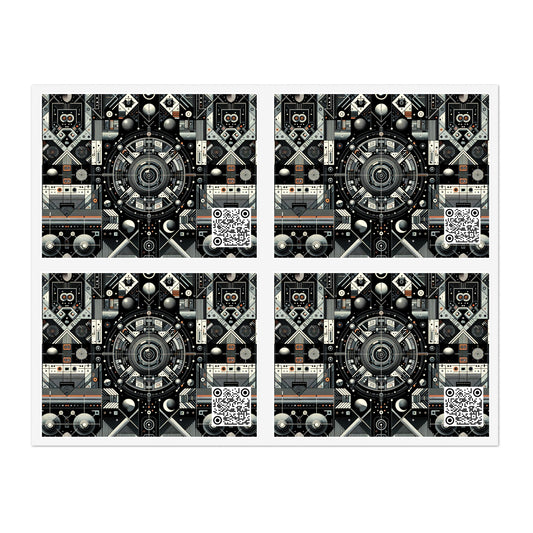 Tech-Inspired Graphic Tees Tech-Forward Streetwear Sticker Sheets - 8404 Design-64