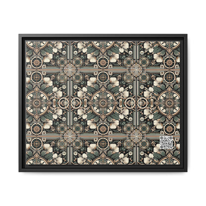 Cyber Garden Party Tech Garden Extravaganza Matte Canvas, Framed (multi-Color) - 8404 Design-66 A