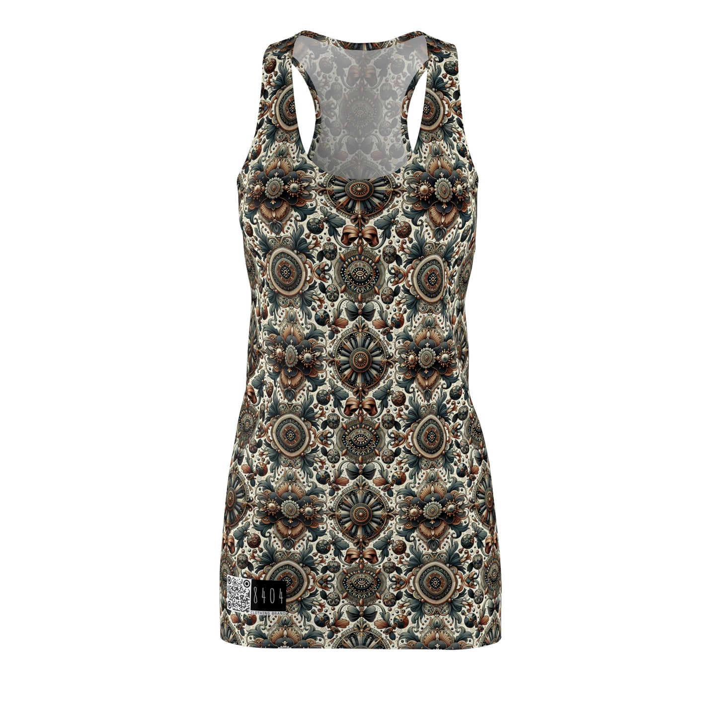 Neo-Dandyism Modern Dandy Streetwear Women's Cut & Sew Racerback Dress - 8404 Design-51