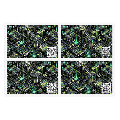 Tech-Infused Graphics Tech-Forward Streetwear Sticker Sheets - 8404 Design-47