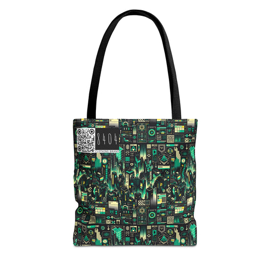 Digital Dystopia Tech Noir Tote Bag - 8404 Design-63