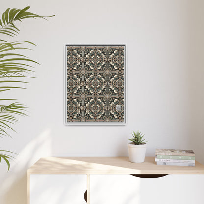 Cyber Garden Party Tech Garden Extravaganza Matte Canvas, Framed (multi-Color) - 8404 Design-66 A
