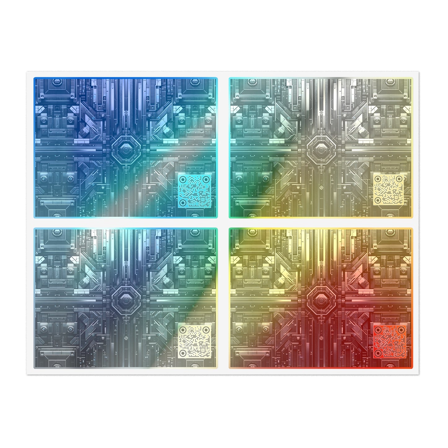 Tech Noir Futuristic Tech Aesthetic with a Dark Twist Sticker Sheet - 8404 Design-68