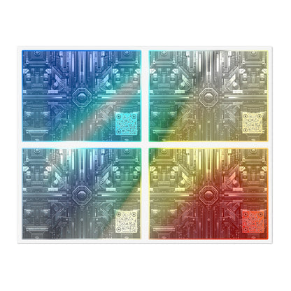 Tech Noir Futuristic Tech Aesthetic with a Dark Twist Sticker Sheet - 8404 Design-68