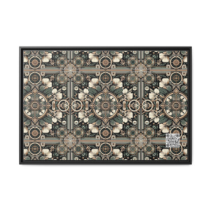 Cyber Garden Party Tech Garden Extravaganza Matte Canvas, Framed (multi-Color) - 8404 Design-66 A