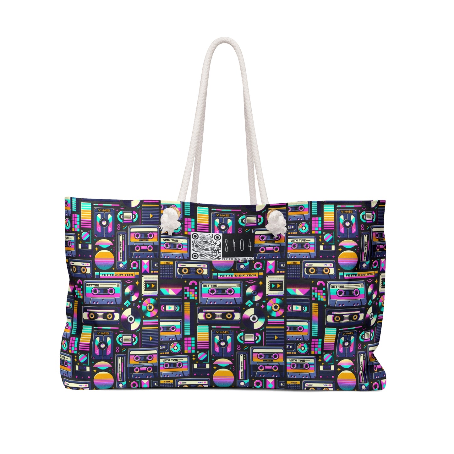 Digital Nostalgia Tech-Inspired Retro Fusion Weekender Bag - 8404 Design-48