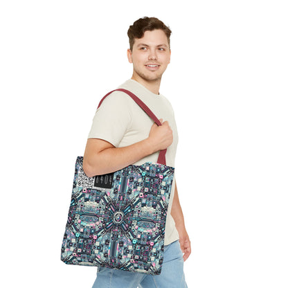 Digital Renaissance Tech-Forward Maximalism Tote Bag - 8404 Design-44