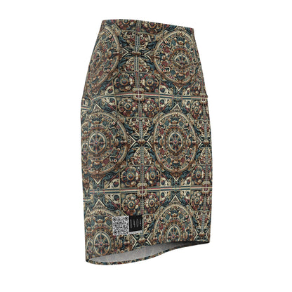 Urban Renaissance Historical Fusion With Street Edge Women's Pencil Skirt - 8404 Design-57