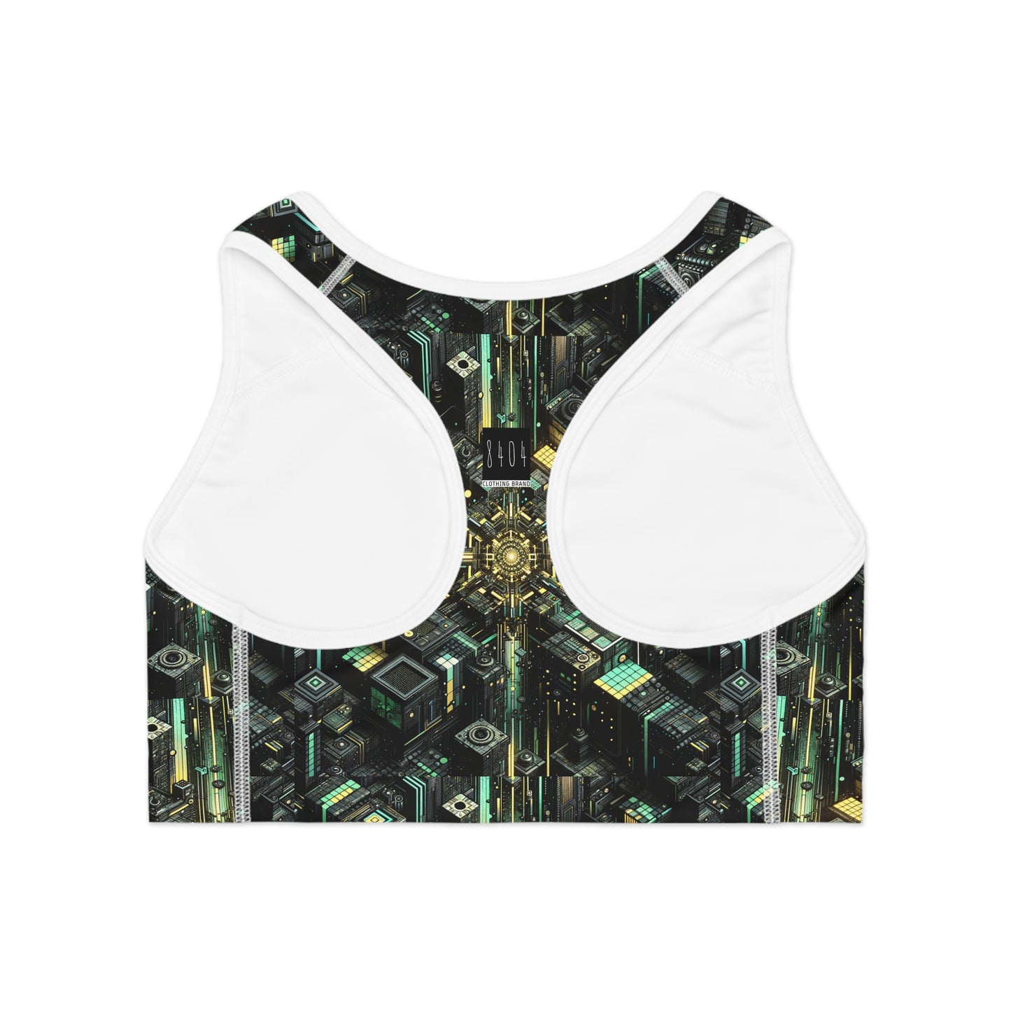Tech Noir Graphics Tech-Inspired Streetwear Sports Bra - 8404 Design-66