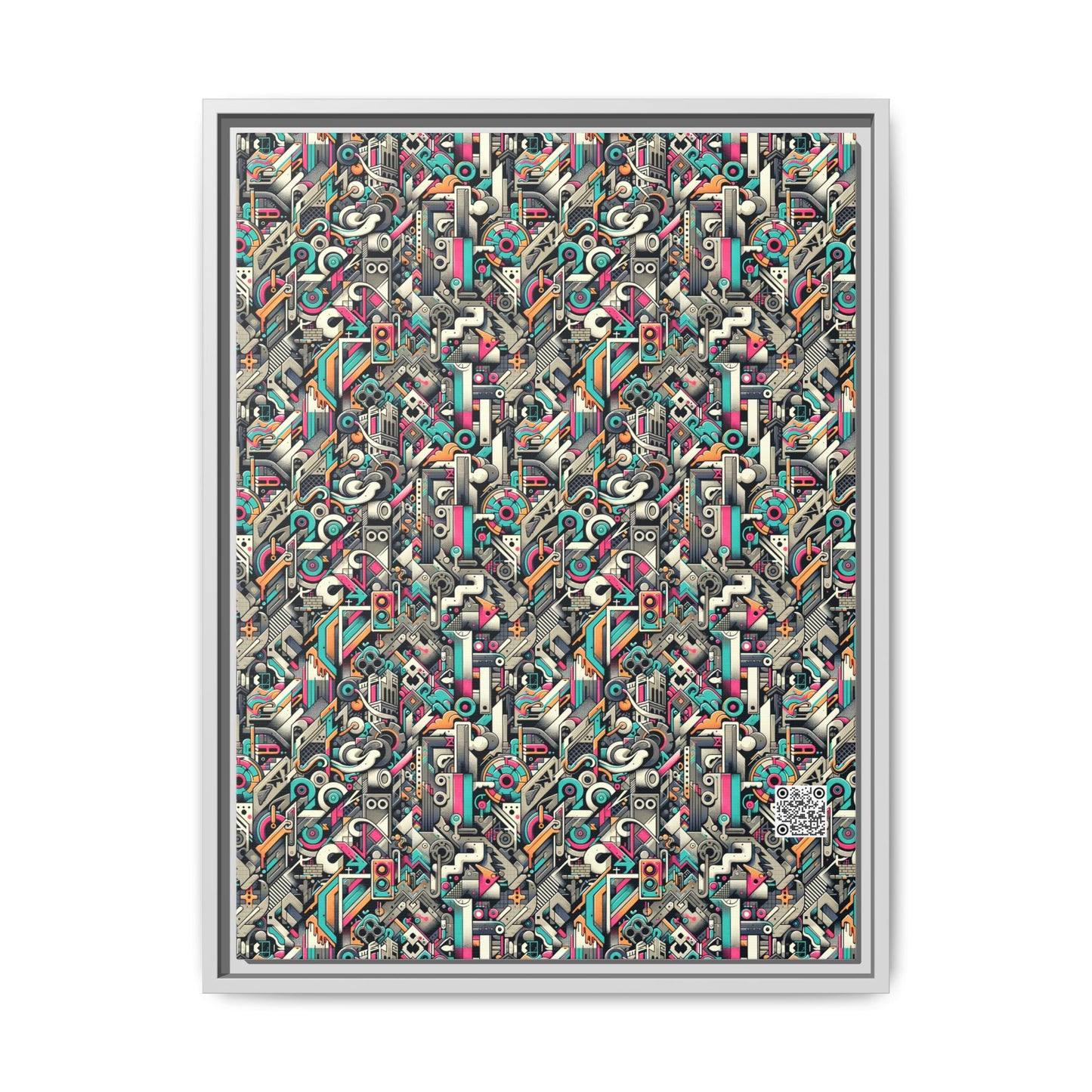 Digital Street Art Urban Street Style Matte Canvas, Framed (multi-color) - 8404 Design-74 A