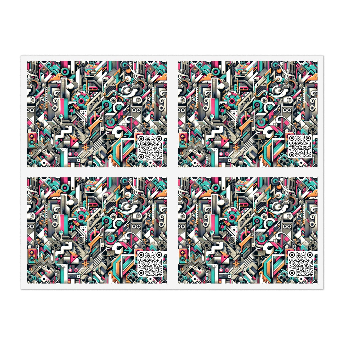 Digital Street Art Urban Street Style Sticker Sheet - 8404 Design-74