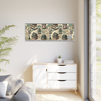 Cultural Artisanal Fusion Contemporary Cultural Elegance Matte Canvas, Framed (multi-Color) - 8404 Design-68 B