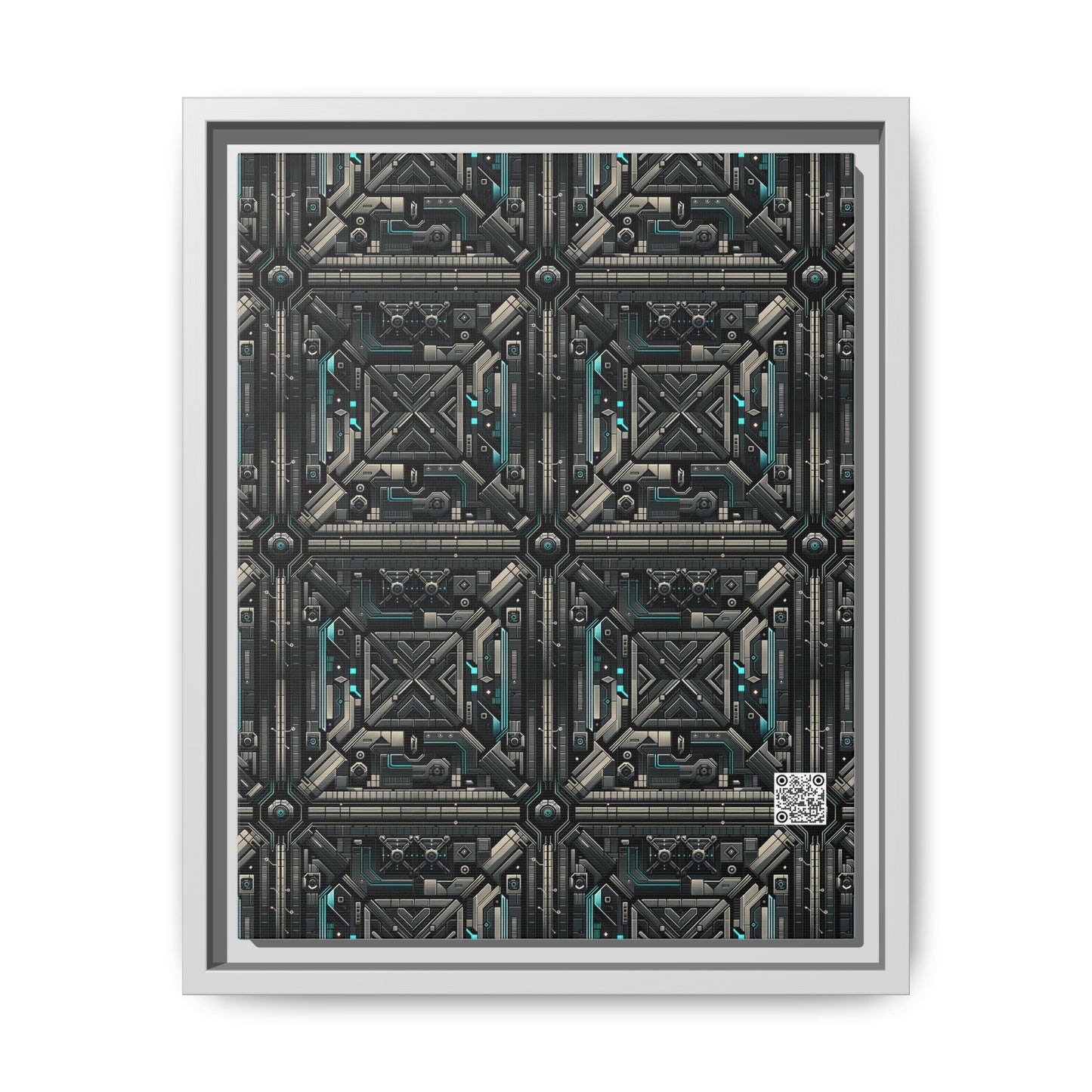 Tech Noir Futuristic Tech Aesthetic with a Dark Twist Matte Canvas, Framed (multi-color) - 8404 Design-59 A