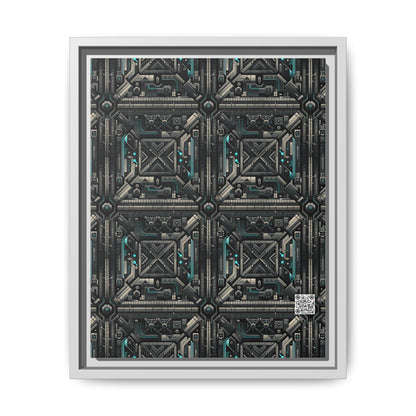 Tech Noir Futuristic Tech Aesthetic with a Dark Twist Matte Canvas, Framed (multi-color) - 8404 Design-59 A