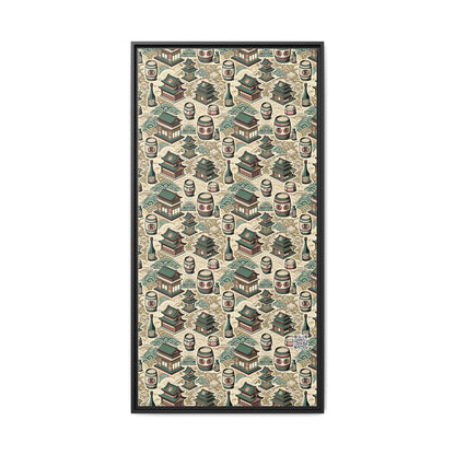 Cultural Artisanal Fusion Contemporary Cultural Elegance Matte Canvas, Framed (multi-Color) - 8404 Design-68 B