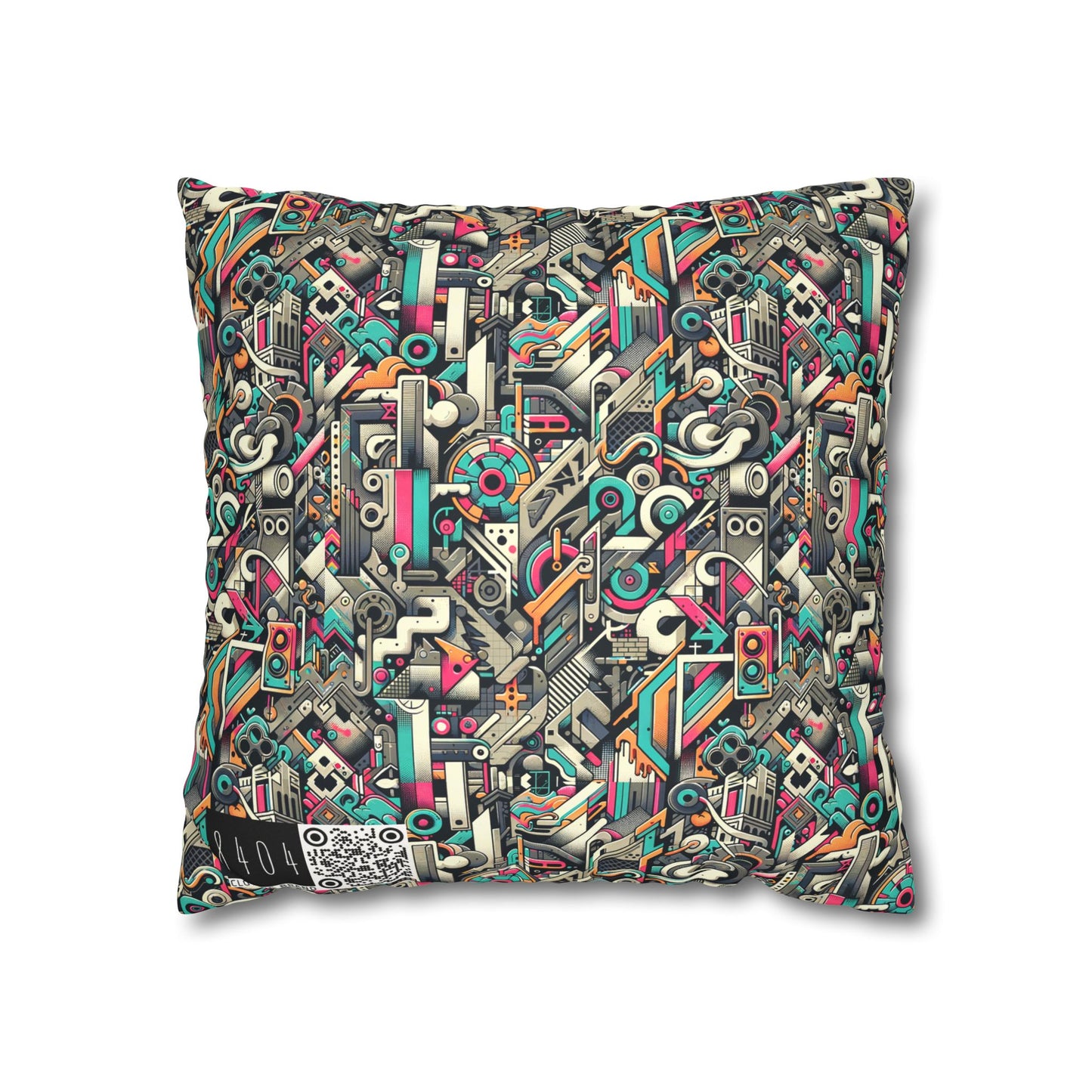 Digital Street Art Urban Street Style Faux Suede Square Pillowcase - 8404 Design-74