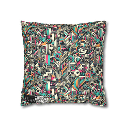 Digital Street Art Urban Street Style Faux Suede Square Pillowcase - 8404 Design-74