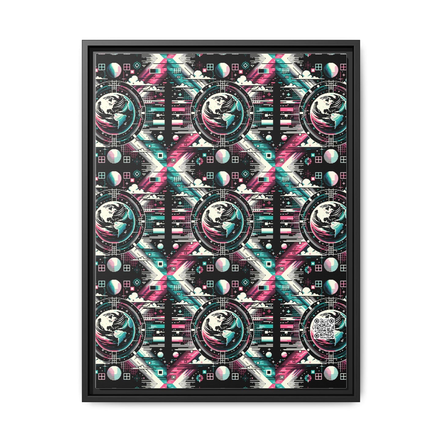 Digital Artistry Digital-native Streetwear Matte Canvas, Framed (multi-color) - 8404 Design-62 A