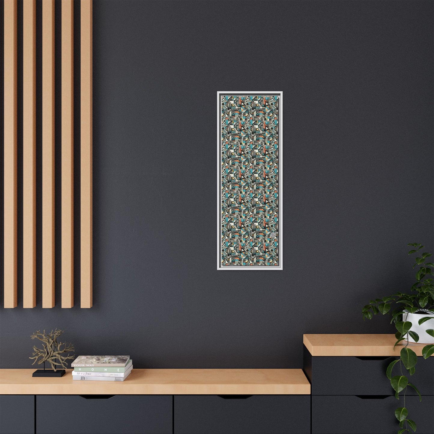 Digital Street Art Urban Street Style Matte Canvas, Framed (multi-color) - 8404 Design-81 B